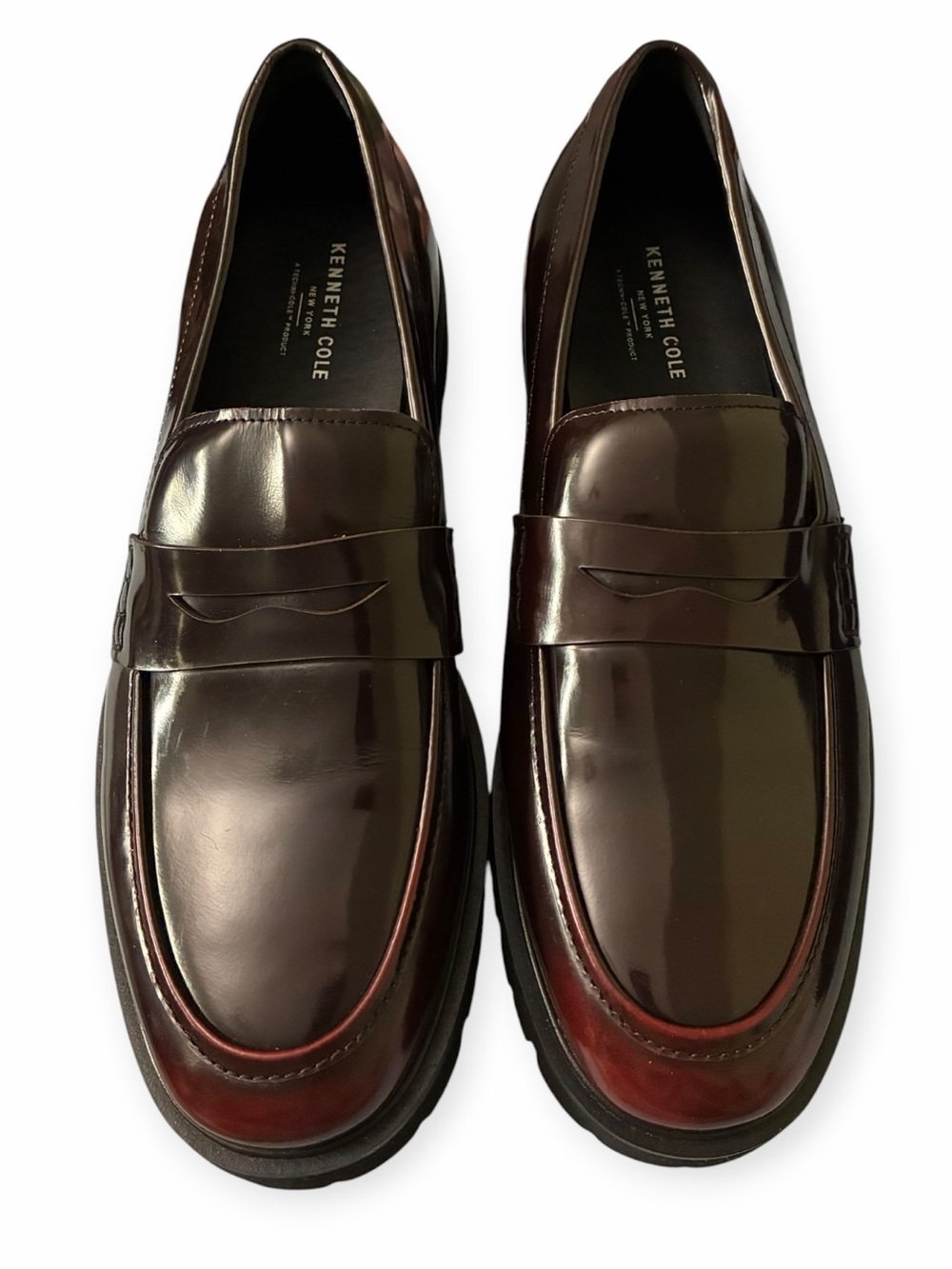 Kenneth Cole Leather Rhode Penny Loafers NEW